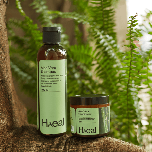 HAEAL Astonishing Aloe Vera Shampoo + Conditioner for Antimicrobial Protection