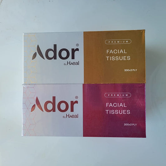 ADOR FACIAL TISSUE 2PLY 200 PULLS VALUE PACK