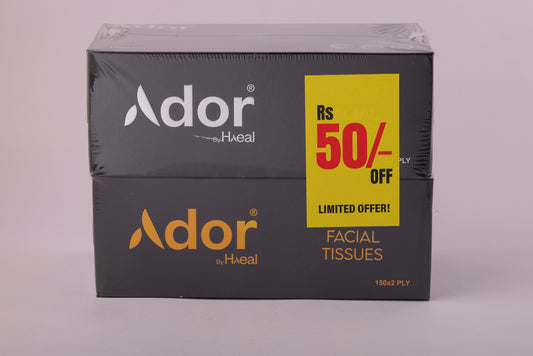 ADOR FACIAL TISSUE 2PLY 150 PULLS VALUE PACK