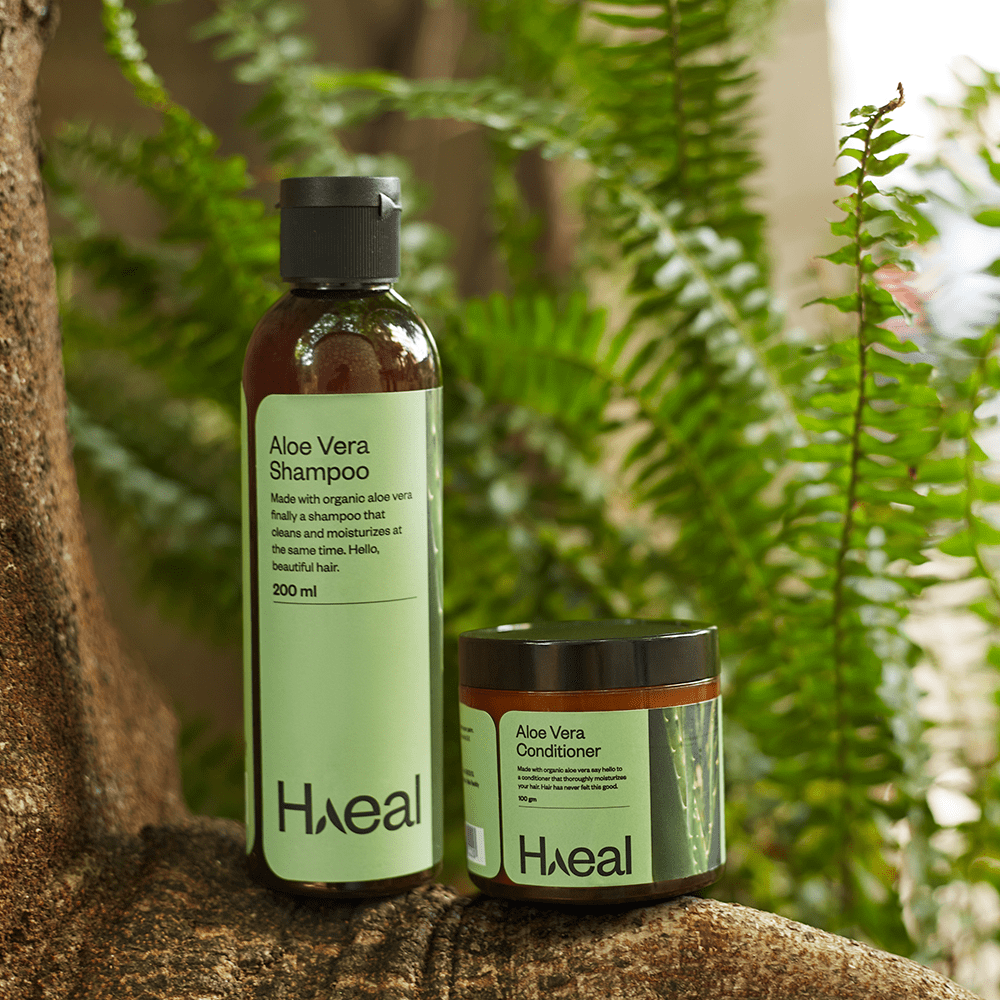 HAEAL Astonishing Aloe Vera Shampoo + Conditioner for Antimicrobial Protection